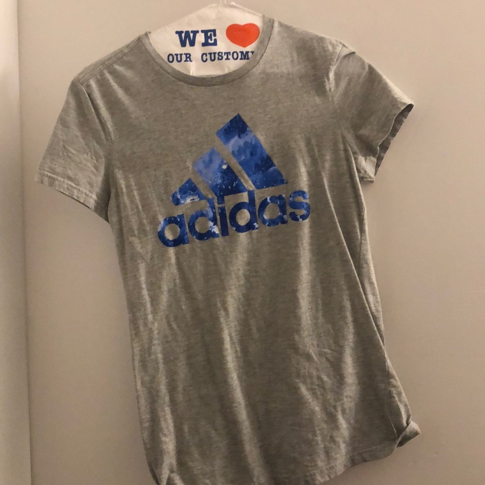 adidas short sleeve grey
